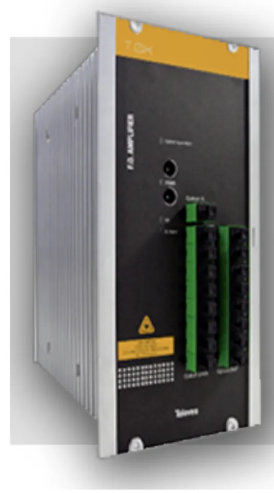 8-output YEDFA optical amplifier with WDM